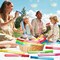 24 Pack 14'' Bubble Wands in 6 Colors, Big Bubble Wands with 24 Bubble Refill Solutions, Bubbles Party Favors